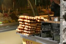 Waffle Stacks with Gelato in the Back